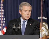 President Bush has urged polls in Lebanon to be held on schedule