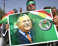 Iraqi Kurds celebrated Talabani'selection in the streets of Kirkuk