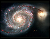 Hubble's latest offering: The spiralgalaxy M51 - the Whirlpool Galaxy