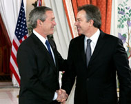 Bush (L) and Blair (R) have astrong friendship