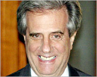 Uruguay President Tabare Vazquez after elections in 2005