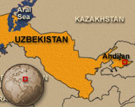 Andijan is in the Ferghana valley
