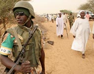 An African Union peace-keeperforce has been deployed in Darfur