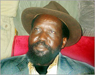 Salva Kiir, deputy leader of the SPLM, succeeds Garang