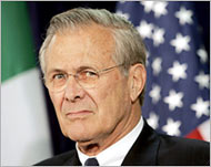 Rumsfeld accused Venezuela andCuba of trying to destabilise Bolivia 