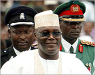 Vice President Atiku Abubakar was sworn in for a second term in 2003