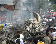 Monday's crash was the worst inIndonesia since 1996