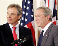 Kennedy: Blair's blind support of Bush prevents a solution  