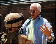 Bochco (R) focused on soldiers' opinions (Photo credit: FX)