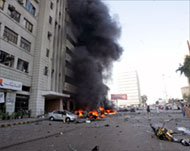 The bomb caused casualtiesin an office block 