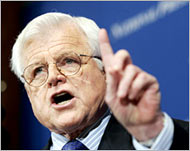 Edward Kennedy said Bush waswrong in trying to silence critics