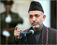 Karzai said attackers were being trained in frontier areas 