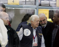 Ex-US president Jimmy Carter (C)was one of the foreign observers