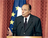 Chirac phoned the Danish PMto express solidarity