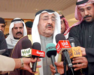 Al-Khorafi (C) said ministers willtake the oath on 20 February 