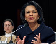 Rice said Iran and Syria weredestabilising the Middle East