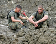 Morale among rescuers, includingUS marines, is said to be low 