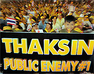 The opposition wants Thaksin toresign before the April elections