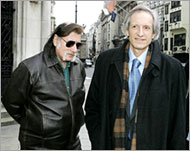 Leigh (L) and Baigent (R) accuseauthor Dan Brown of copying