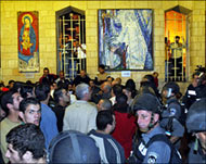 Protests broke out after the attack on the church