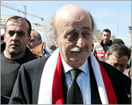 Jumblatt called from Washington to remove Lahoud (File)  