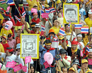 Thailand witnessed massive protests against Thaksin 