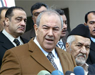 Allawi's (R) attempt for a vice presidency is rejected by Sunnis