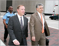 Skilling (L), a former Enron CEO,testified earlier this month