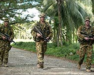 Australian security forces haverestored peace in the Solomons