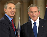 Blair is in Washington to briefBush on his recent Iraq visit