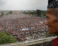 An estimated 200,000 peopletook part in the rally