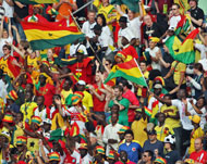 Ghanaian fans celebrate