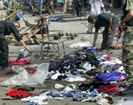 A bomb exploded in a used clothes market in Baghdad on Saturday