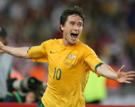 Harry Kewell celebrates his side's second