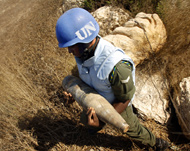 Much of southern Lebanon remainslittered with unexploded ordnance
