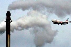plane smoke factory climate change review