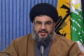 A video grab from the Hezbollah-run Manar TV shows the group's secretary general, Hassan Nasrallah, giving a televised speech in Beirut December