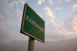 Kandahar road sign