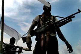 Nigerian masked rebel gunmen