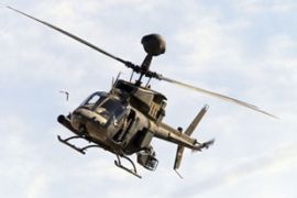 US Black Hawk helicopter over Iraq
