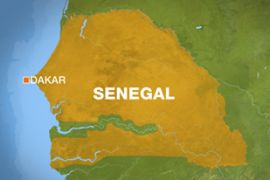 Map of Senegal showing Dakar