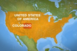 Map of USA showing Colorado