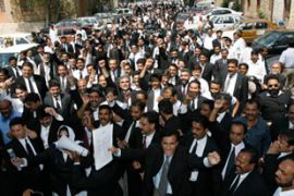 Lawyers protest suspension of judge