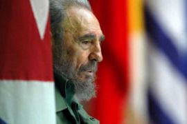 A file photograph dated Friday 09 June 2006 shows Cuban President Fidel Castro delivering his speech in the closing meeting of a seminar about Politics and Programs of Literacy Campainig in Havana