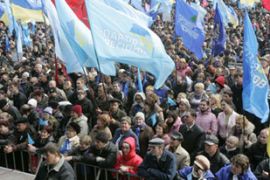 Pro-Yanukovich protesters in Ukraine
