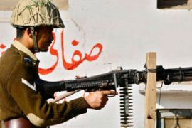 Pakistani paramilitary soldiers in Peshawar