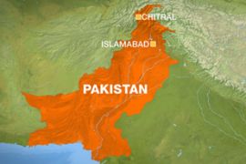 Map of Pakistan showing Islamabad and Chitral