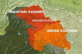 Map of Pakistani Kashmir and Indian Kashmir