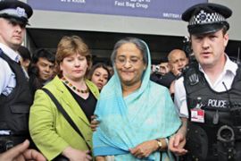 Sheikh Hasina in London