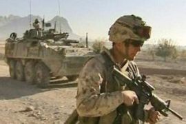 NATO ISAF troops on patrol, Kabul, Afghanistan, video still